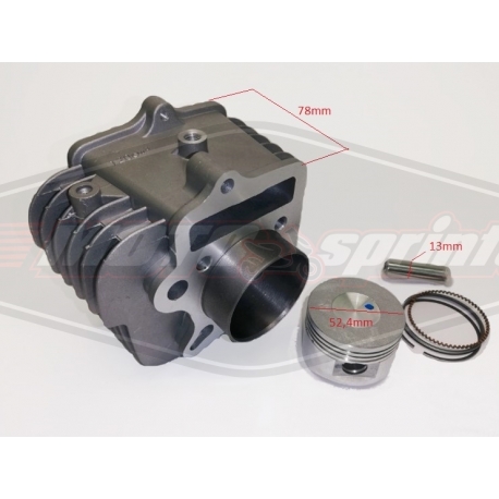 motociklo variklio grupė cylindras 125cc, 52mm aliuminio Lifan kinų