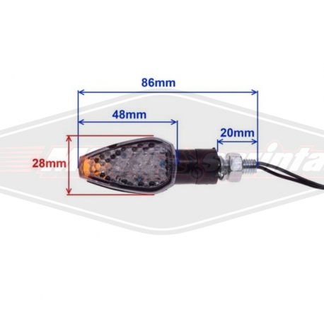 motociklo motorolerio mopedo Posūkiai universalūs LED