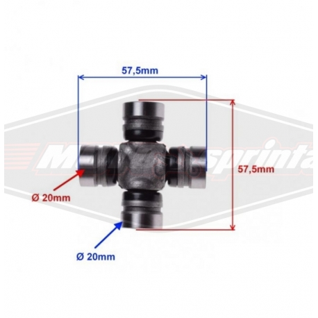 ATV keturračio motociklo kryžmė 20x57,5mm.