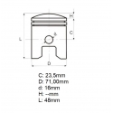 motociklo keturračio stūmoklis ATV 250cc., 71mm