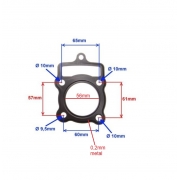 motociklo Variklio cilindro tarpinės 125cc, 56mm. Loncin, Zongsheng 2