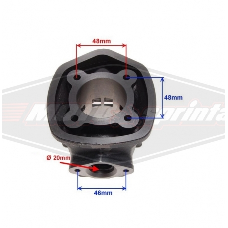 motorolerio variklio grupė cilindras 70cc, H2O, penkiakampė. Piaggio aprilia gilera 