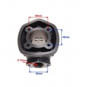 motorolerio variklio grupė cilindras 70cc, H2O, penkiakampė. Piaggio aprilia gilera 