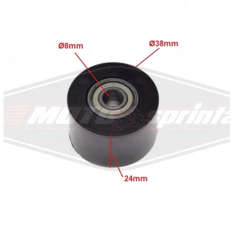 ATV keturračio motociklo grandinės įtempimo plastikinis ratukas ritinėlis 39mm.