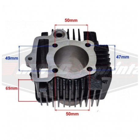 Motociklo atv keturračio variklio cilindras su galva 110cc 107cc