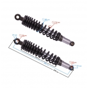Motociklo mopedo galiniai amortizatoriai 2vnt 340mm 2