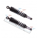 Motociklo mopedo galiniai amortizatoriai 2vnt 340mm
