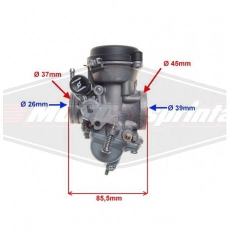 Motociklo karbiuratorius 4T, 125cc. Mechaninis membraninis