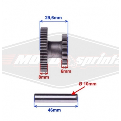 Motorolerio starterio tarpinis krumpliaratis dantratis GY6 125 150cc