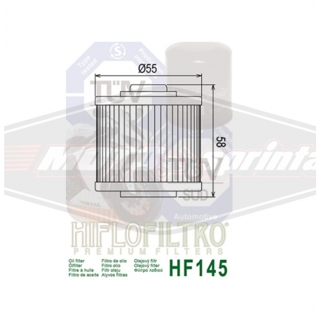 Motociklo tepalo filtras HF145 Yamaha ir kt.
