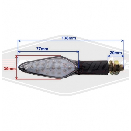 Posūkiai universalūs LED motociklo motorolorelio