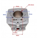 Motociklo variklio grupė cilindras stūmoklis 150cc, 62mm. CG150 162FMI