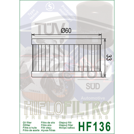 Tepalo filtras Hiflo HF136