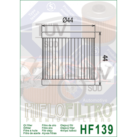 Tepalo filtras Hiflo HF139