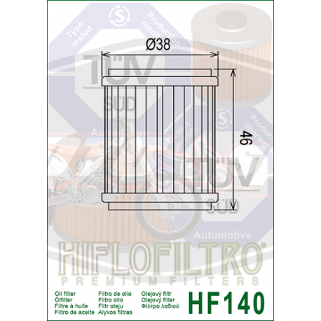 Tepalo filtras Hiflo HF140