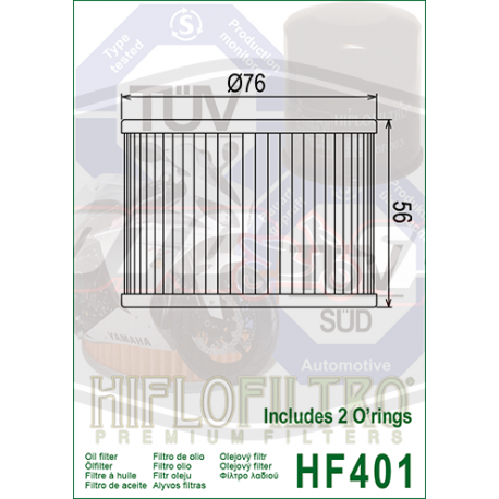 Tepalo filtras Hiflo HF401