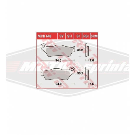 Motociklo stabdžių kaladėlės MCB648 Ducati