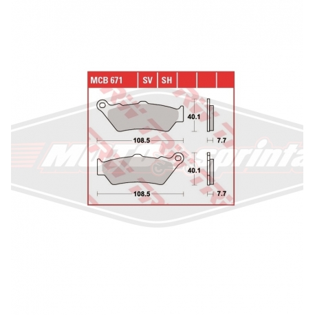 Stabdžių trinkelės motociklo Aprilia Pegaso 650, BMW F650GS F800 R1200 K1600