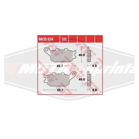 Stabdžių kaladėlės motociklo Honda, Kawasaki, Suzuki, Yamaha.