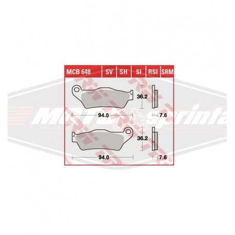 Stabdžių kaladėlės motociklo Aprilia, Benelli, BMW, Cagiva, Ducati, Harley-Davidson, Husqvarna, KTM, Rieju, Suzuki, Triumph, Yam