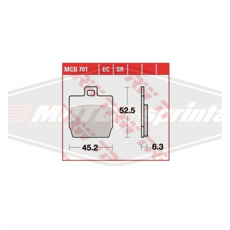 Stabdžių kaladėlės motociklo  Laverda, MBK, Quadro, Yamaha., MCB701