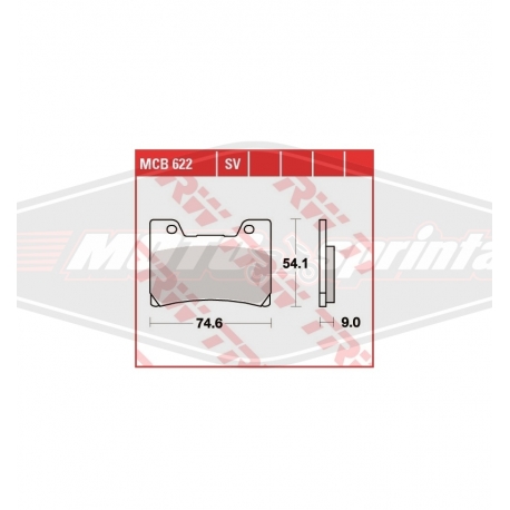 Stabdžių trinkelės Yamaha FZR, TDM, VMX TRW, MCB622