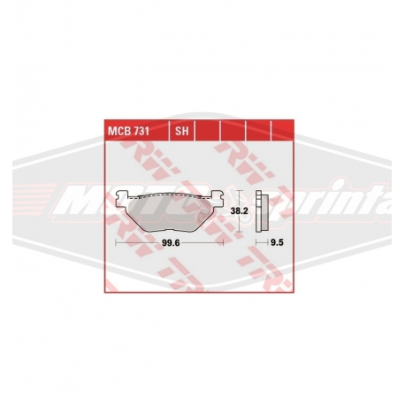 Stabdžių trinkelės  Yamaha TDM, XV, XT, FJR, XVSTRW, MCB731