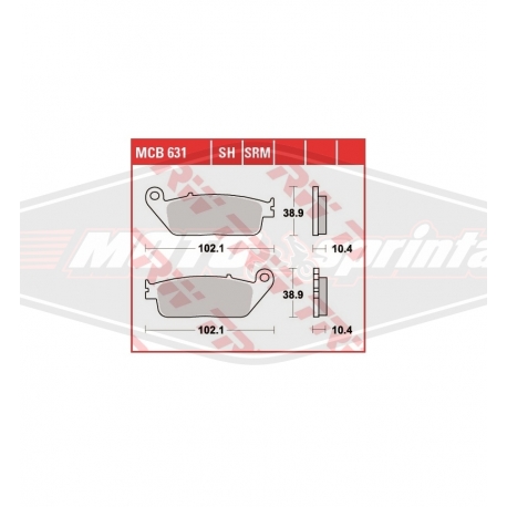 Stabdžių trinkelės kaladėlės Yamaha MT01, Honda CBR, ST Oan EuropeanTRW, MCB631