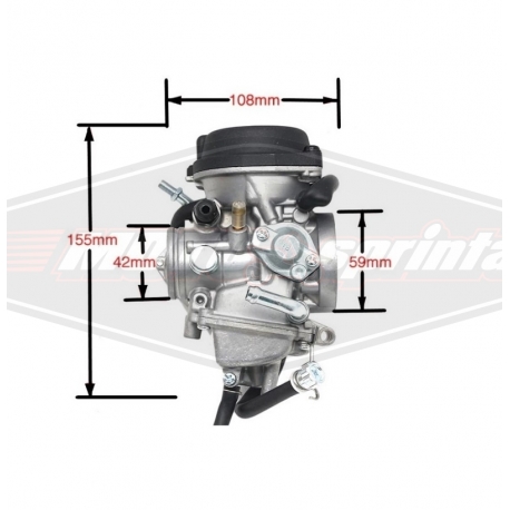 Karbiuratorius atv keturračio motociklo pd36j 300 400 500 cc