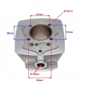Motociklo variklio grupė cilindras stūmoklis 124cc, 56mm. CG125 156FMI