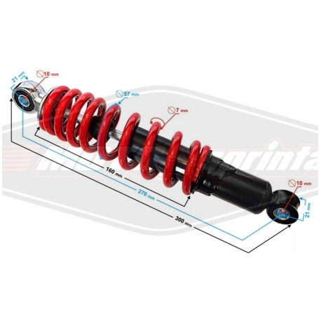 Motociklo keturračio ATV 110 125 Amortizatorius 270mm 26cm